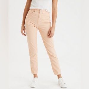 American Eagle Corduroy Mom Jeans - Cheeky Peach